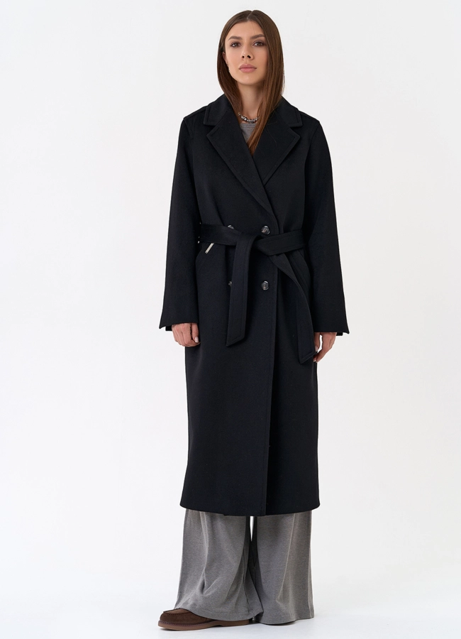 фото Женское пальто с английским воротником модель № 31335