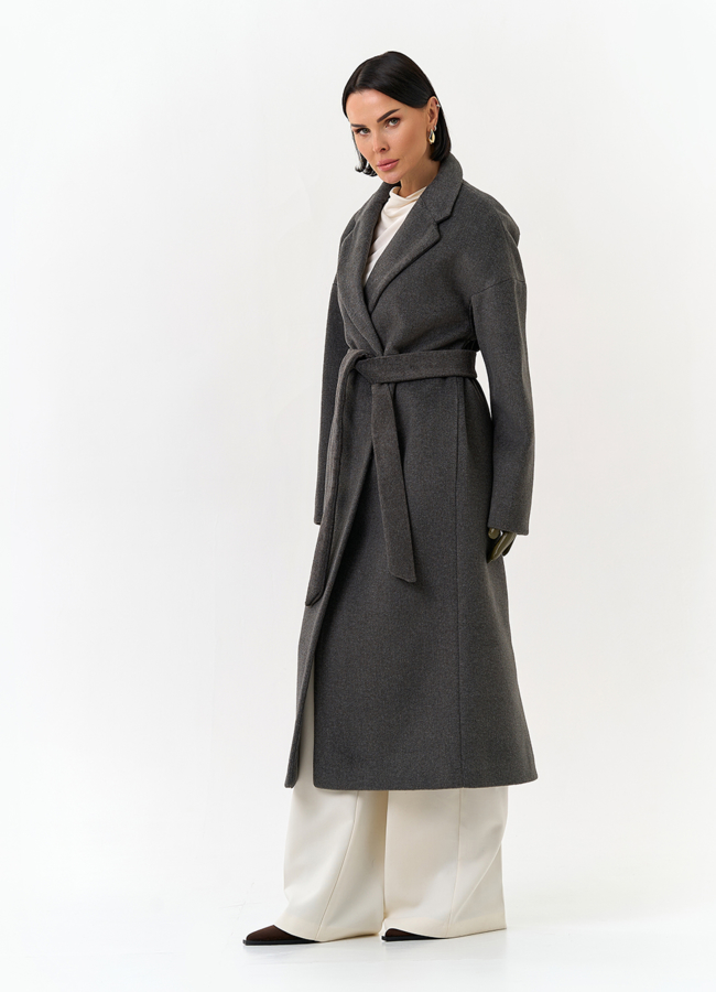 Женское пальто с английским воротником модель № 32850 в рассрочку