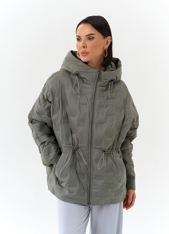 Женская куртка с капюшоном  модель № 32566 универмаг малина