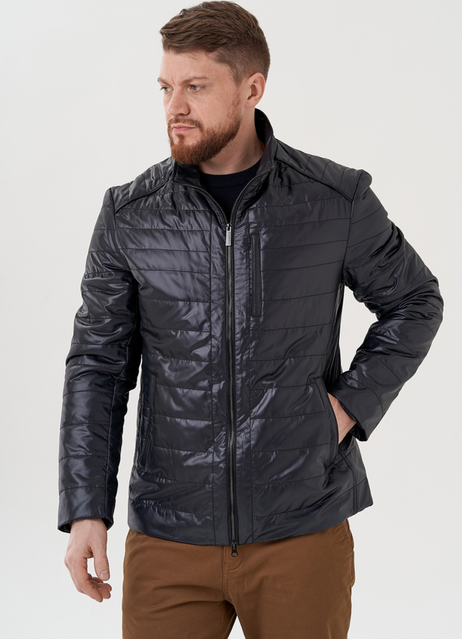 Куртка мужская черного цвета  модель № 24360 универмаг малина