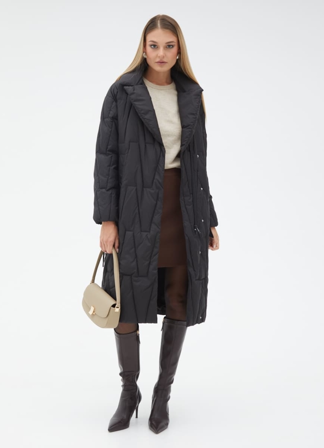 Женский пуховик с английским воротником модель № 31140 универмаг малина