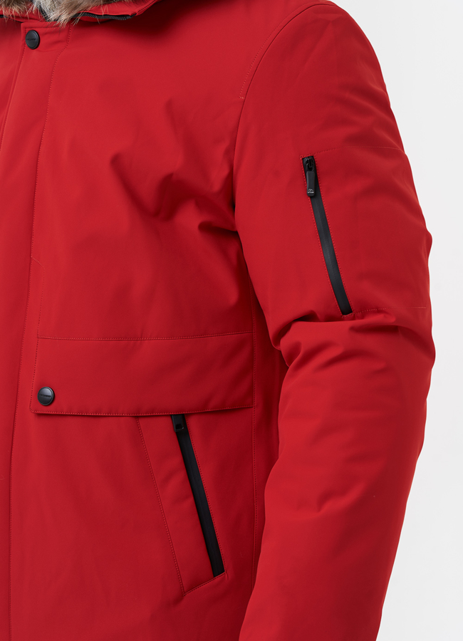 Парка мужская на мехе из волка модель № 29068 универмаг малина