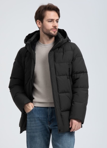 Мужской пуховик с капюшоном Мужской пуховик с капюшоном