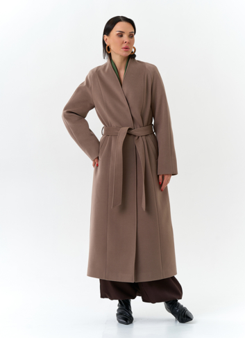 Женское пальто с поясом