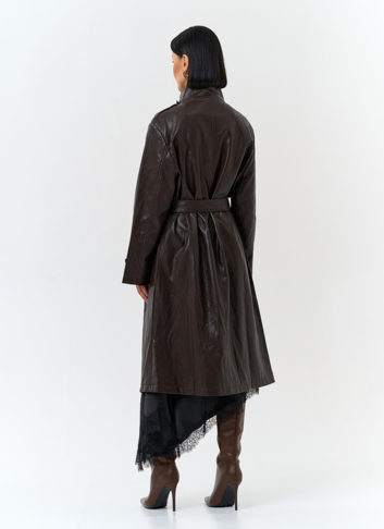 Женский плащ из эко кожи