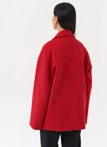 Укороченное двубортное пальто