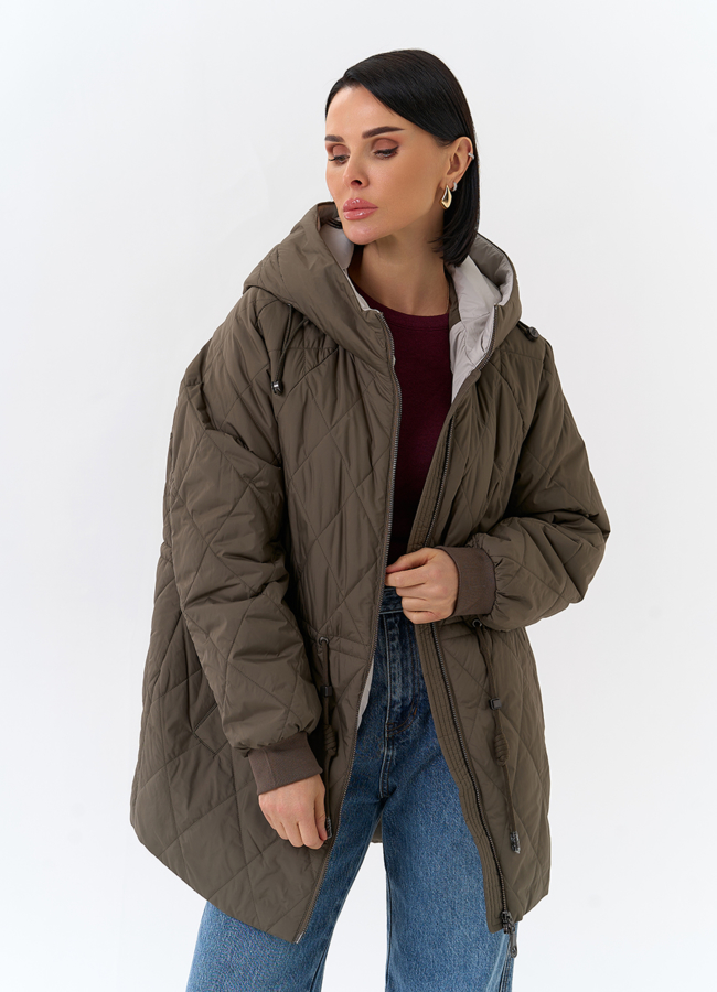 Женская куртка с капюшоном  модель № 32505 универмаг малина