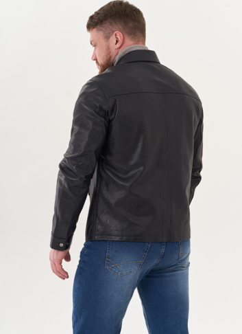 Мужская куртка "рубашка" из натуральной кожи