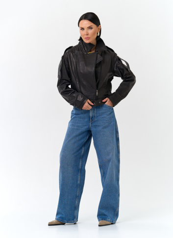 Женская куртка косуха из натуральной кожи