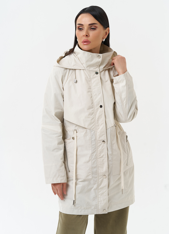 Плащ женский с капюшоном модель № 30041 в рассрочку