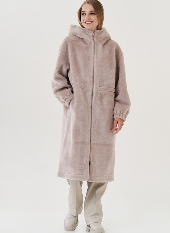 Пальто женское с капюшоном 