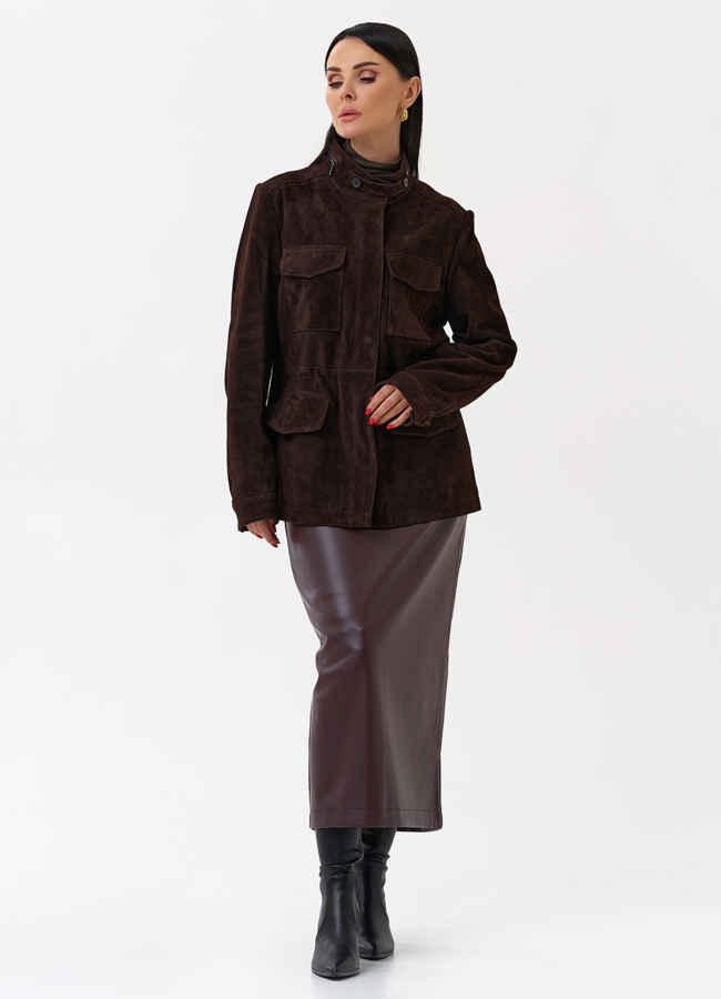 Замшевая куртка сафари модель № 29917 универмаг малина