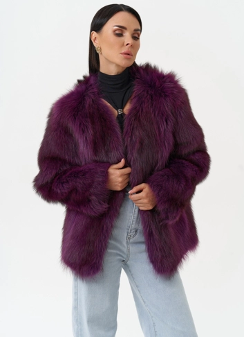 Женская куртка из меха канадского енота