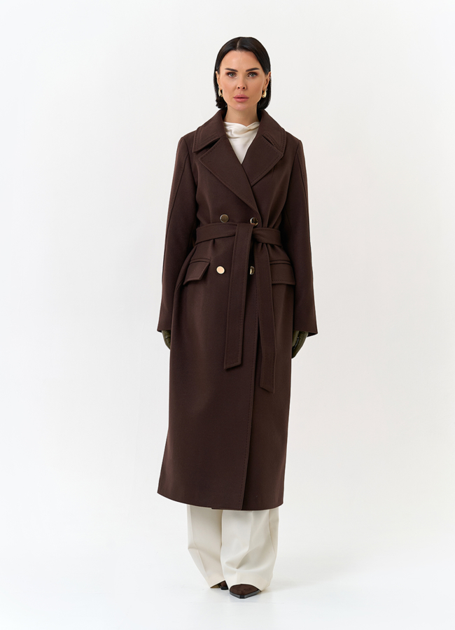 Женское пальто с английским воротником модель № 32806 универмаг малина