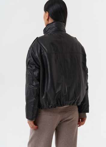 Утепленная куртка из натуральной кожи