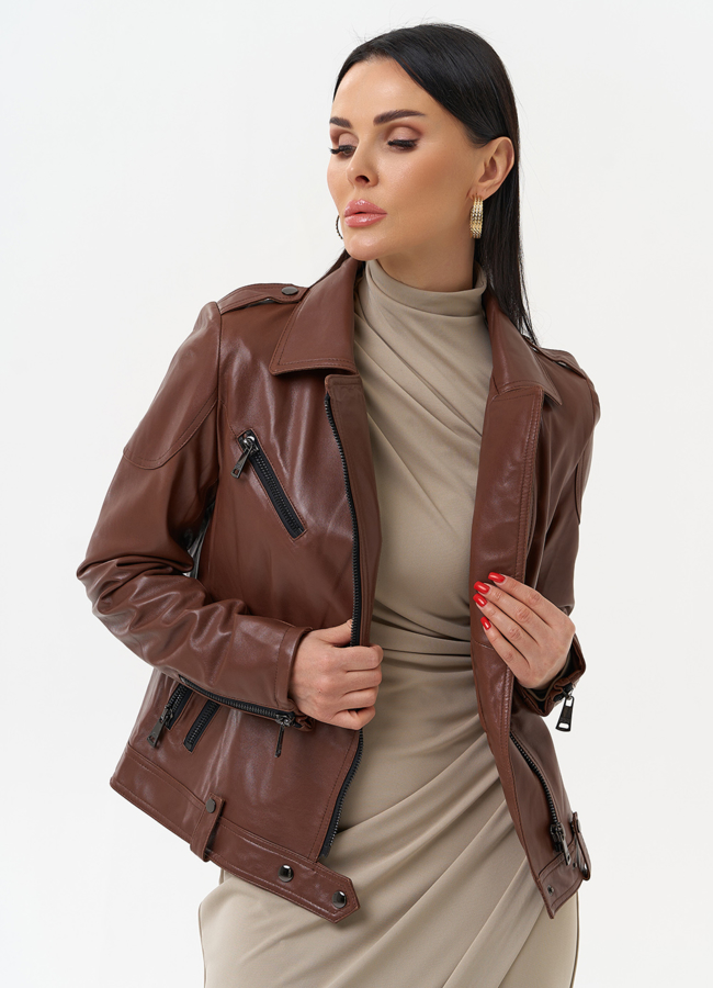 Женская куртка - косуха  модель № 21164 универмаг малина