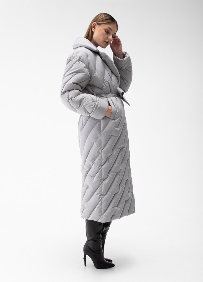 Женский пуховик с английским воротником модель № 28380 в рассрочку