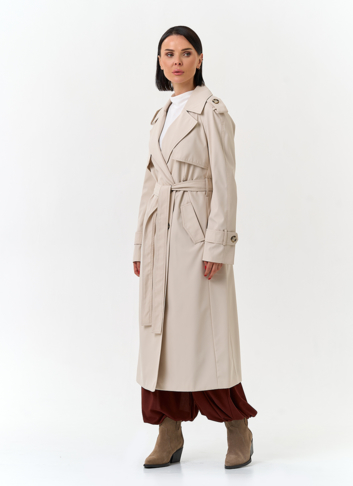 Женский плащ с поясом 