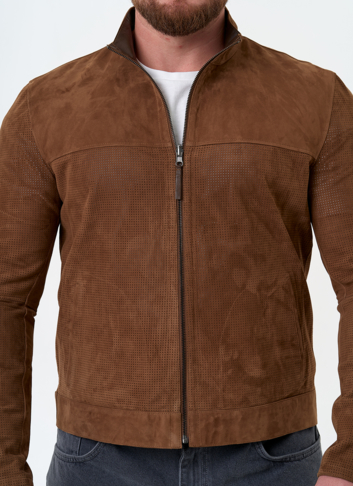 Мужская двухсторонняя куртка из натуральной замши