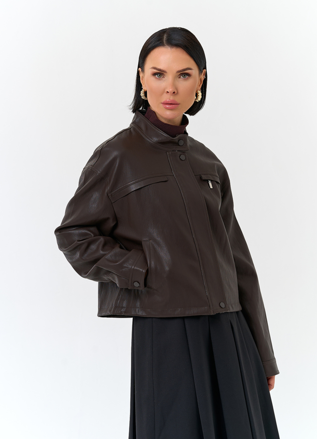 Женская куртка из эко кожи модель № 32840 универмаг малина