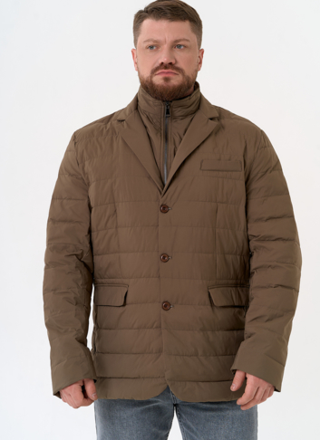 Мужской пуховик со съемной манишкой