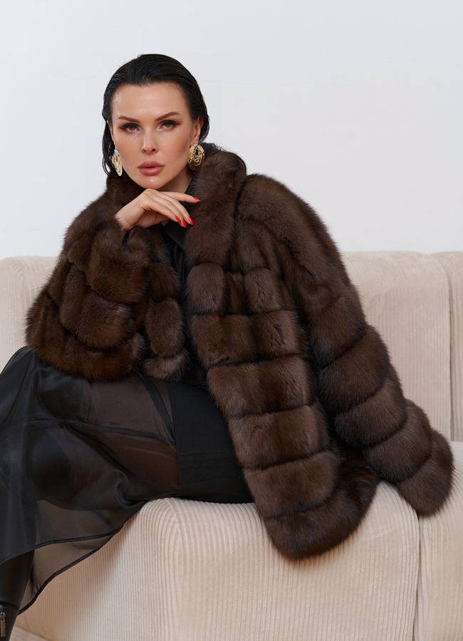 Куртка из баргузинского соболя модель № 29880 универмаг малина